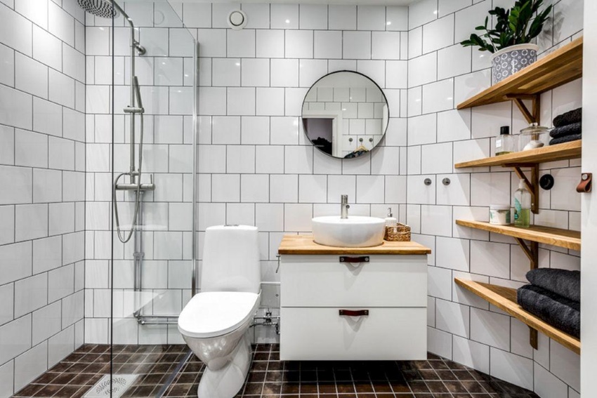 Скандинавский стиль в ванной комнате